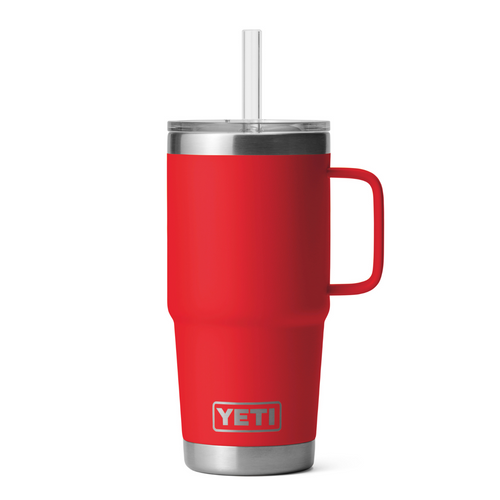 Yeti 25oz Rambler w/Straw - Rescue Red