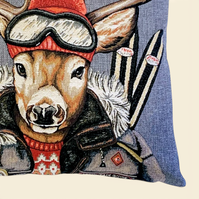 Woven Alpine Stag Toss Pillow