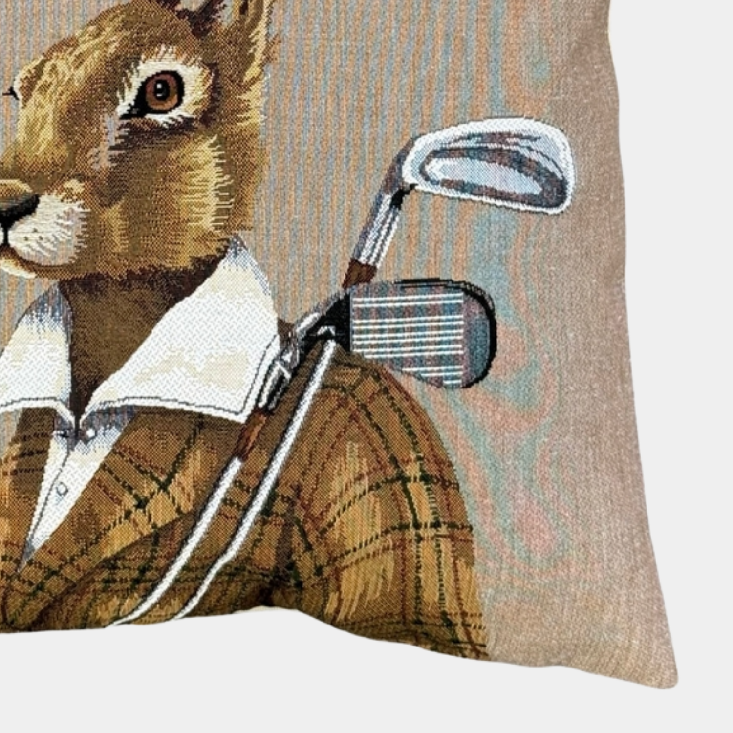 Woven Golf Country Club Hare Toss Pillow