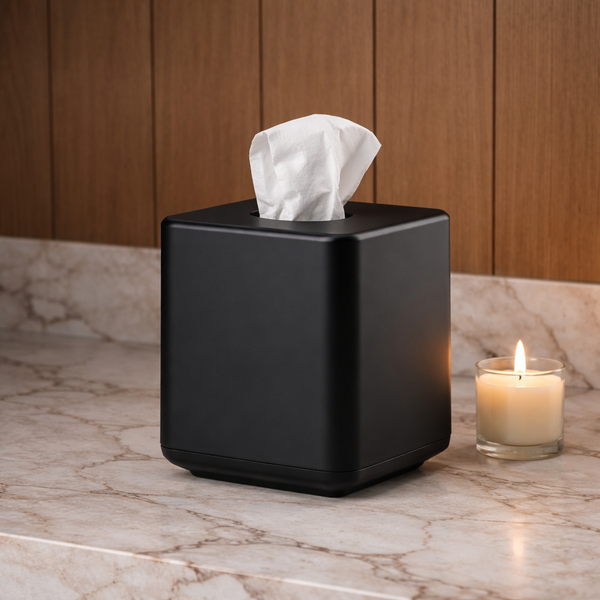Ribe Square Tissue Box - Black