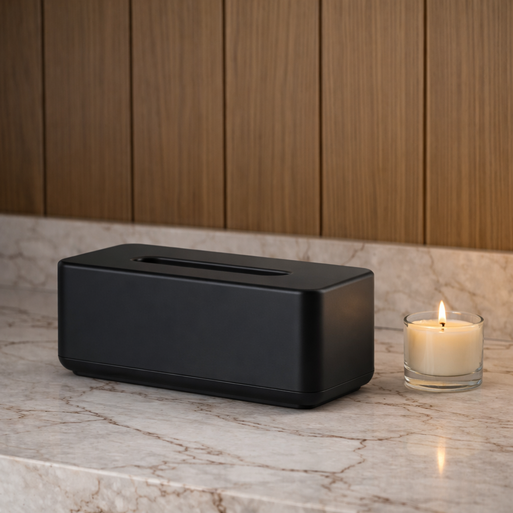 Ribe Rectangle Tissue Box - Black