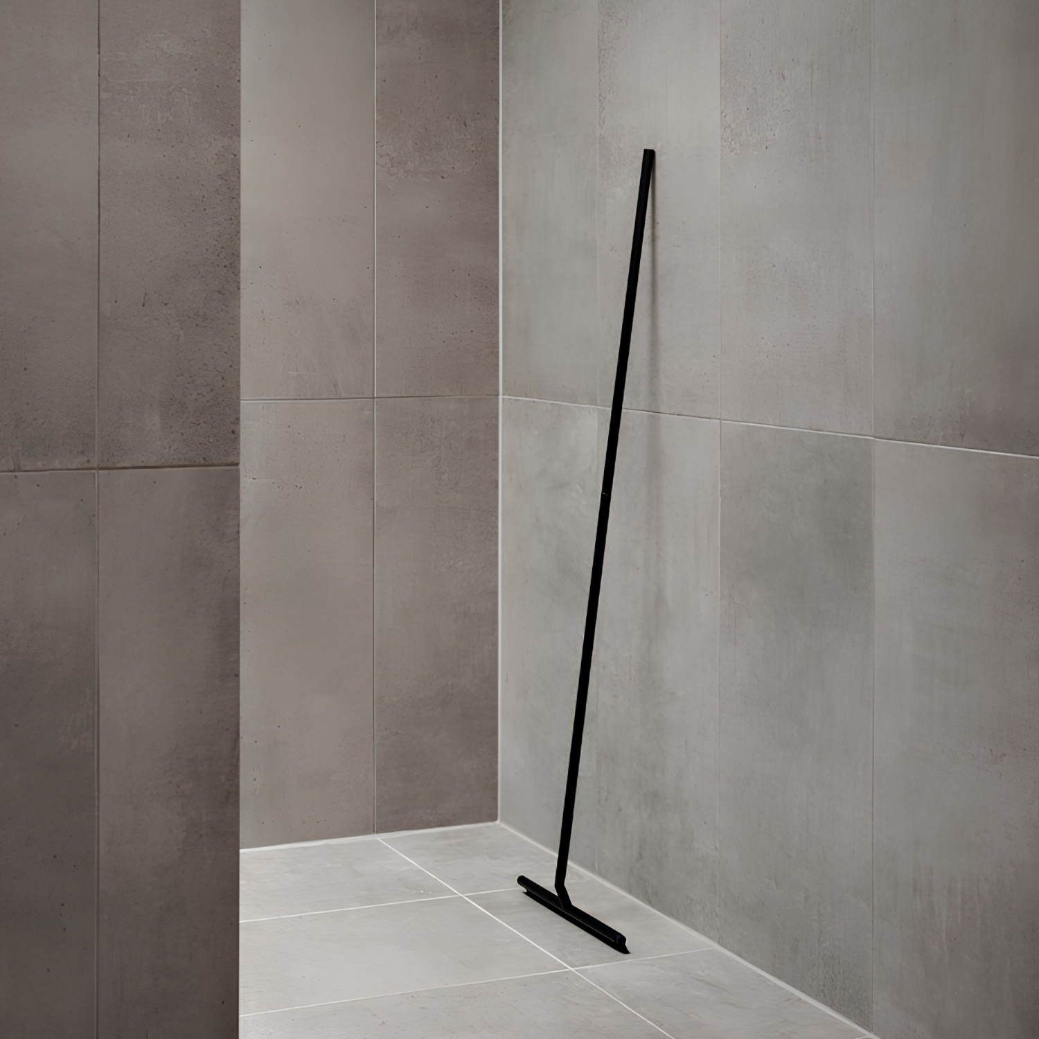 Orn Black Silicone Long Handle Shower Wiper