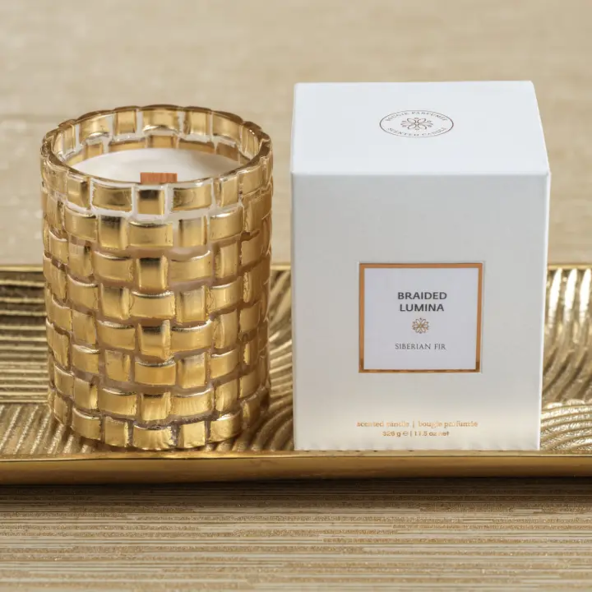 Woven Glass Siberian Fir Candle