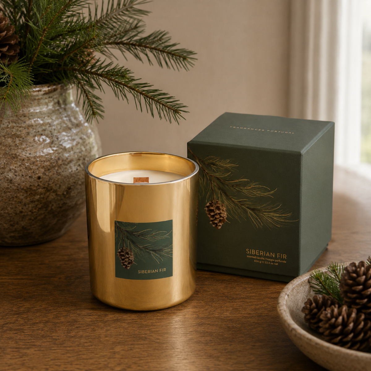 Siberian Fir Gold 16oz Candle