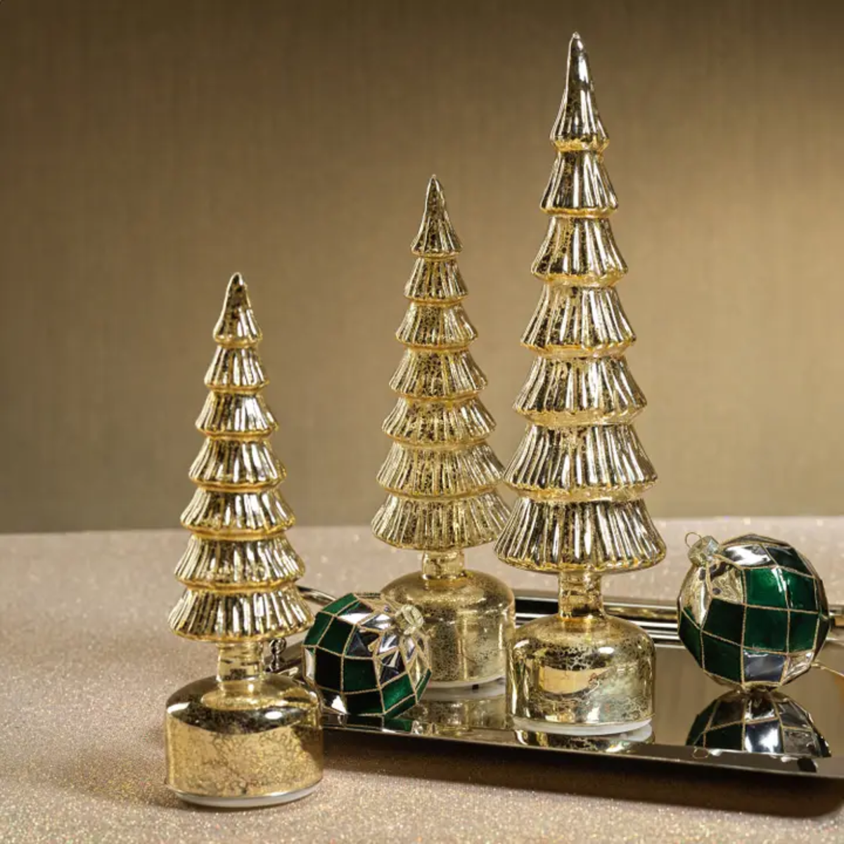 Golden Spark Antique Gold Holiday Tree