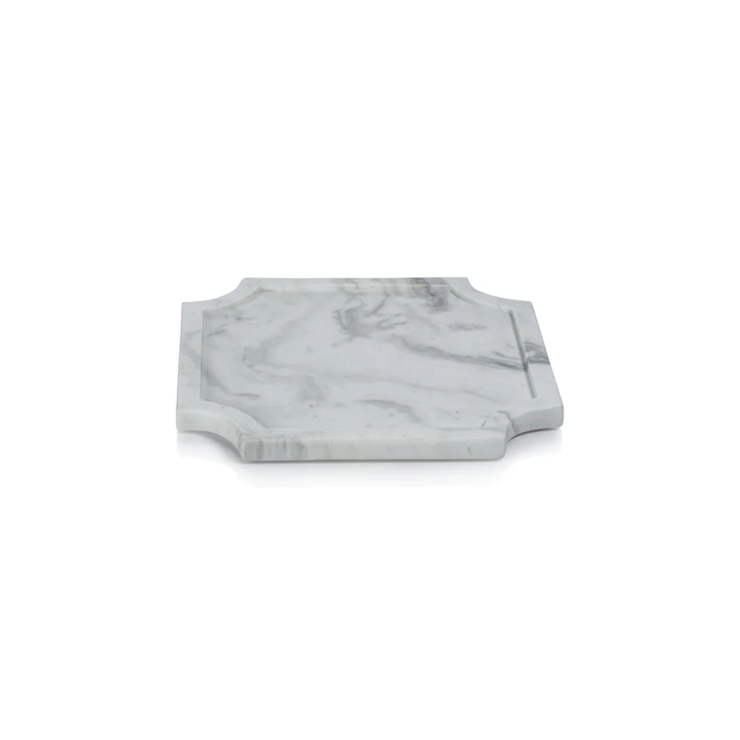Elise White/Grey Marble Tray
