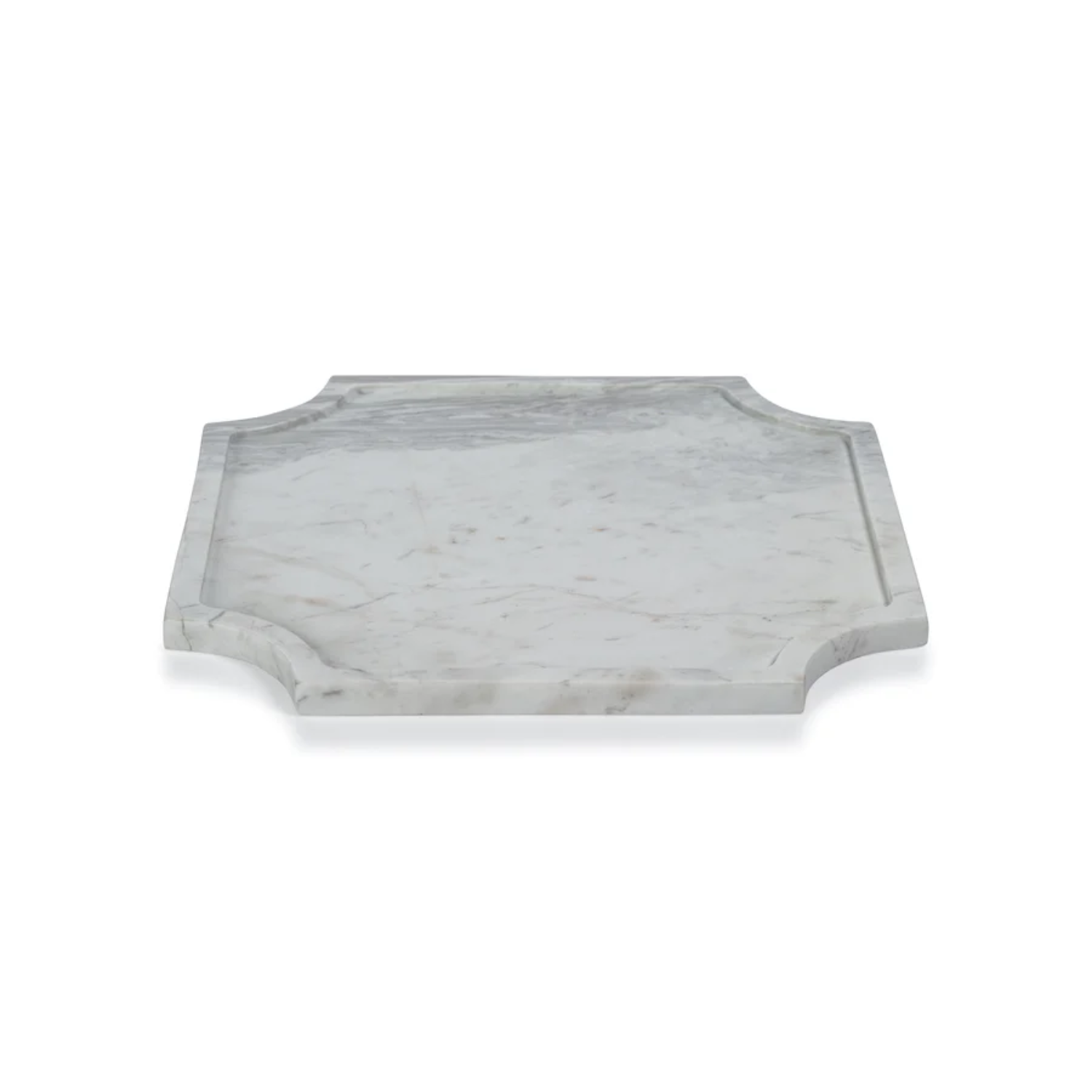 Elise White/Grey Marble Tray