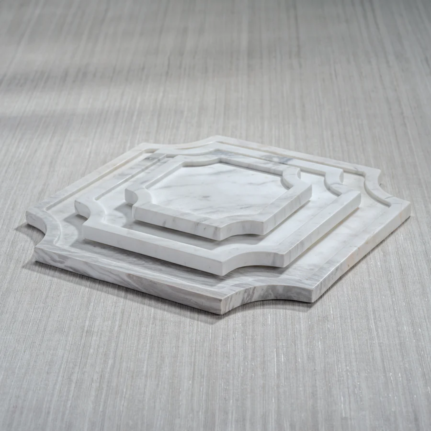 Elise White/Grey Marble Tray