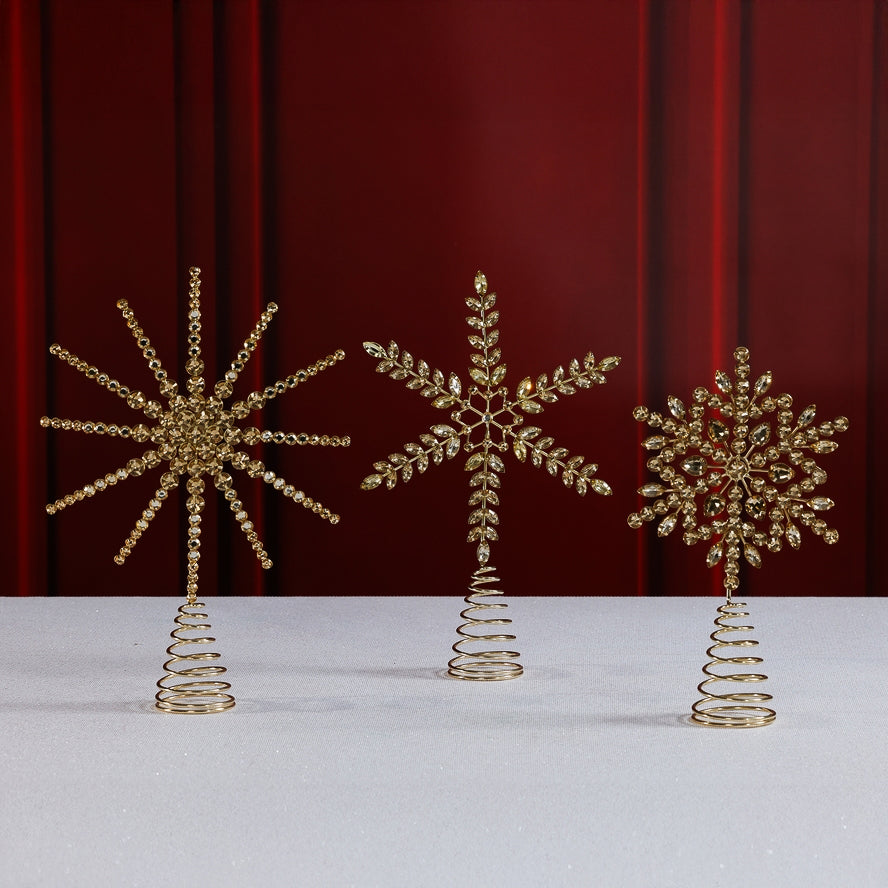 Jeweled Gold Tree Toppers