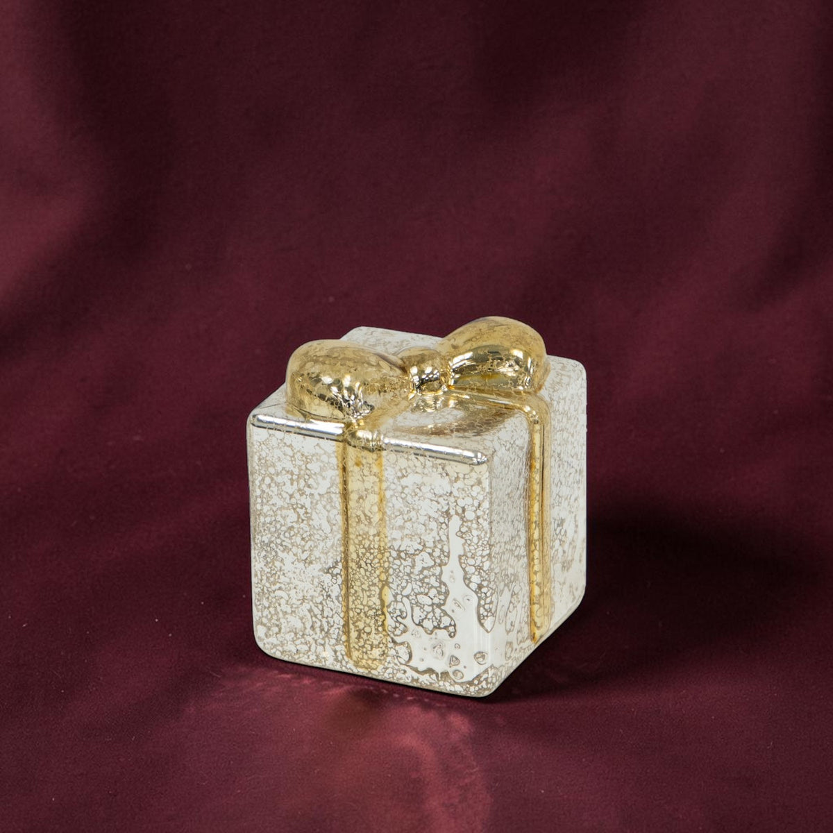 Noel Silver/ Gold Mercury Glass Light-Up Presents