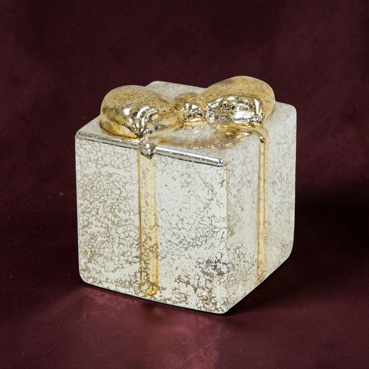 Noel Silver/ Gold Mercury Glass Light-Up Presents