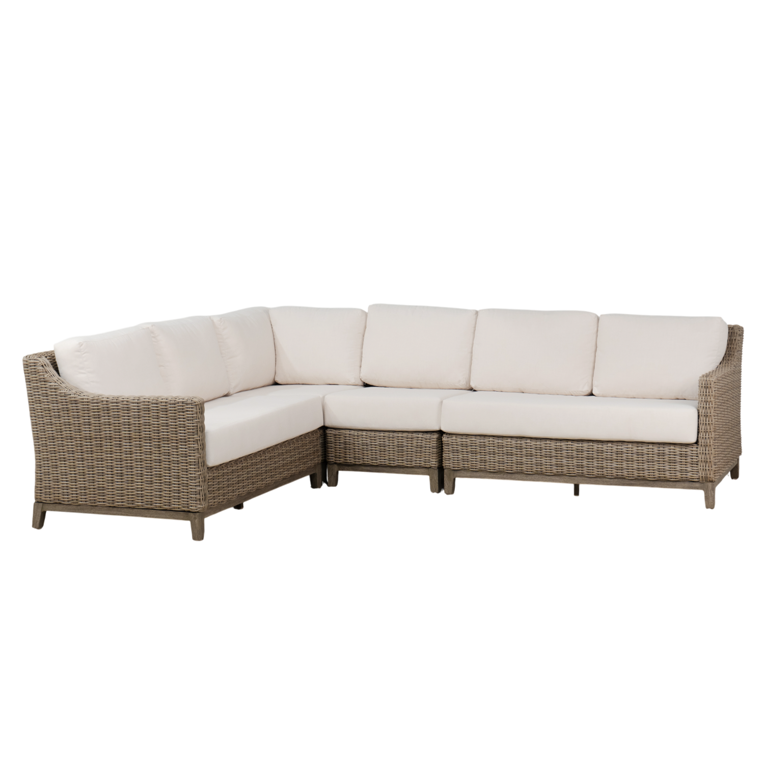Harbour L-Shape 4-Piece Wicker Sectional