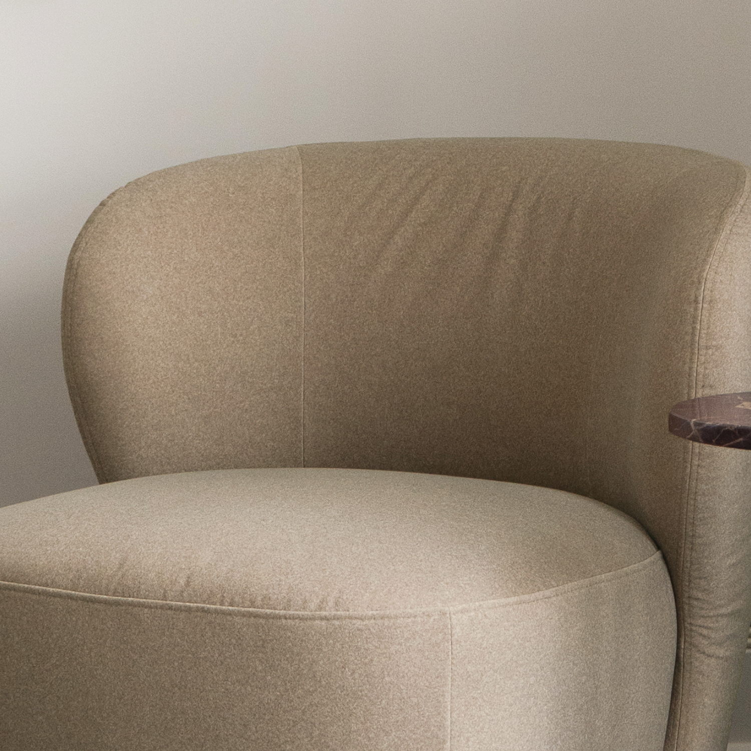 Hygge Swivel Lounge Chair - Sand Matte Velvet