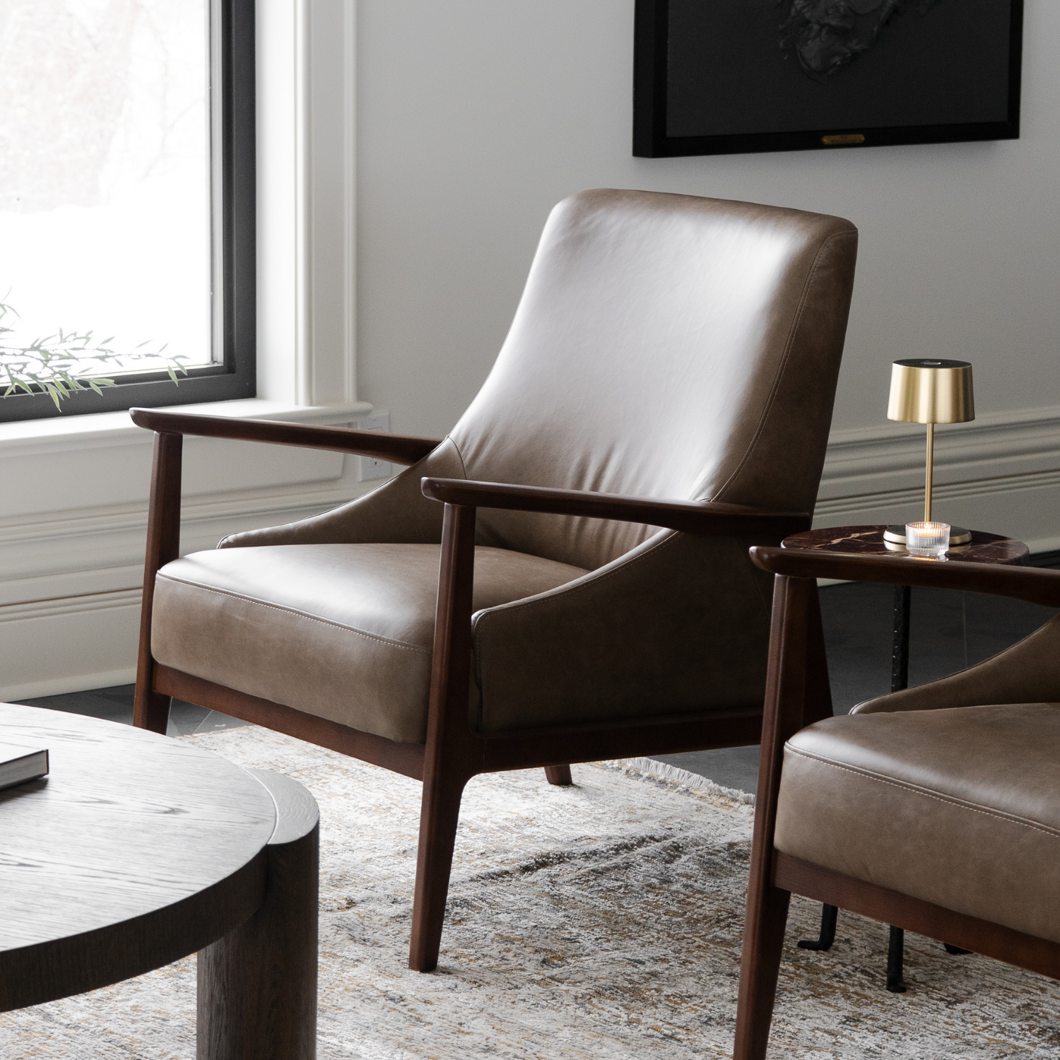 Islington Lounge Chair - Concord Pewter Leather