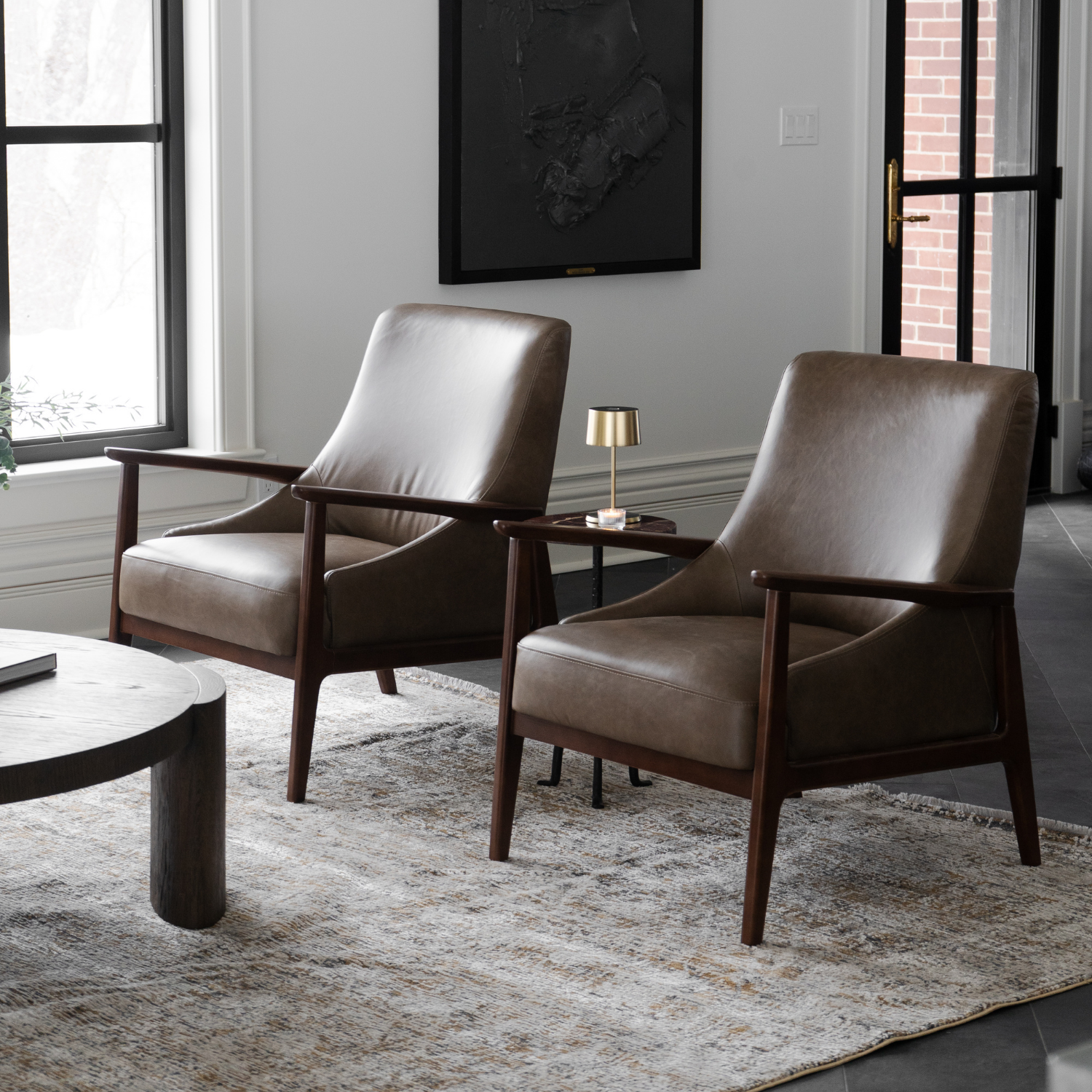 Islington Lounge Chair - Concord Pewter Leather