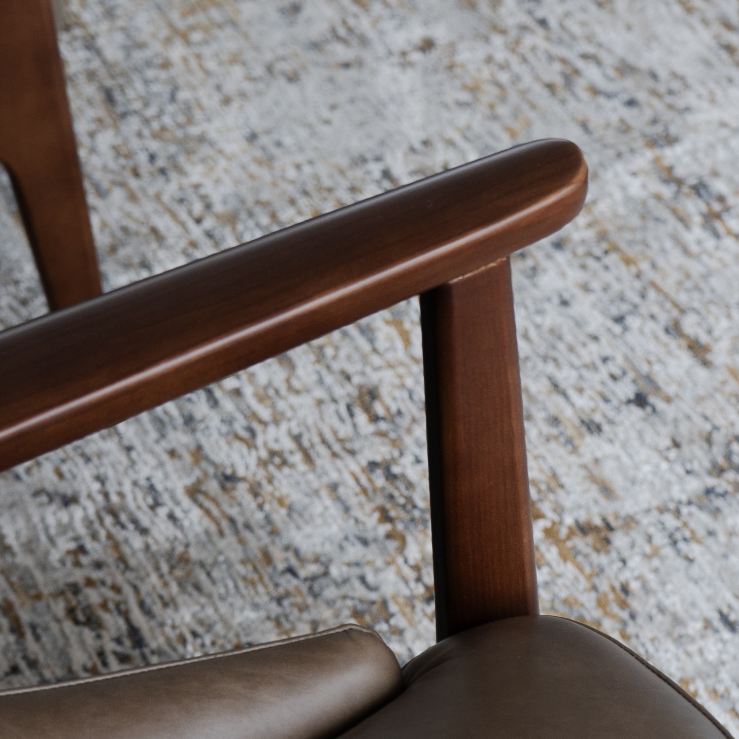 Islington Lounge Chair - Concord Pewter Leather