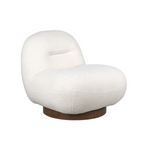 Jacques Ivory Sherpa Swivel Lounge Chair