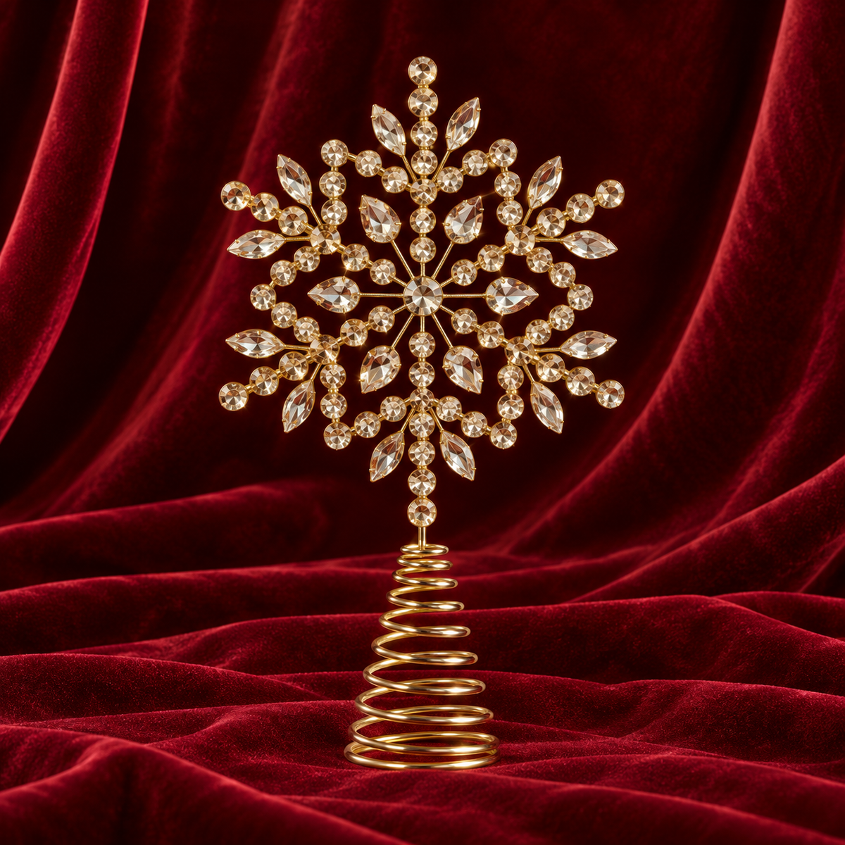 Jeweled Gold Tree Toppers
