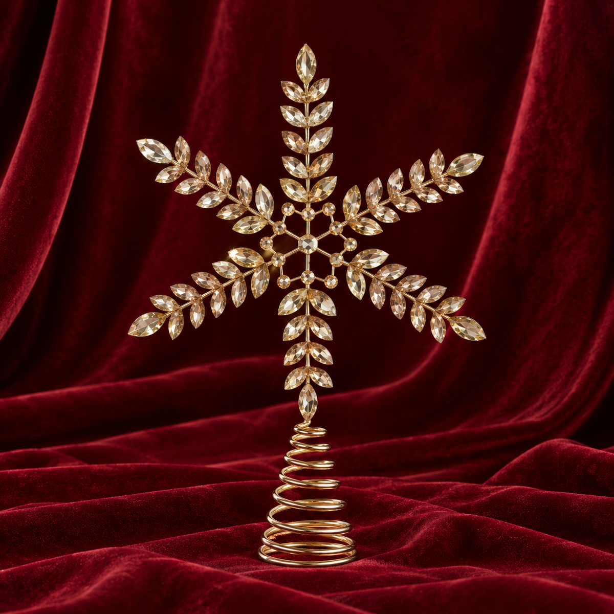 Jeweled Gold Tree Toppers