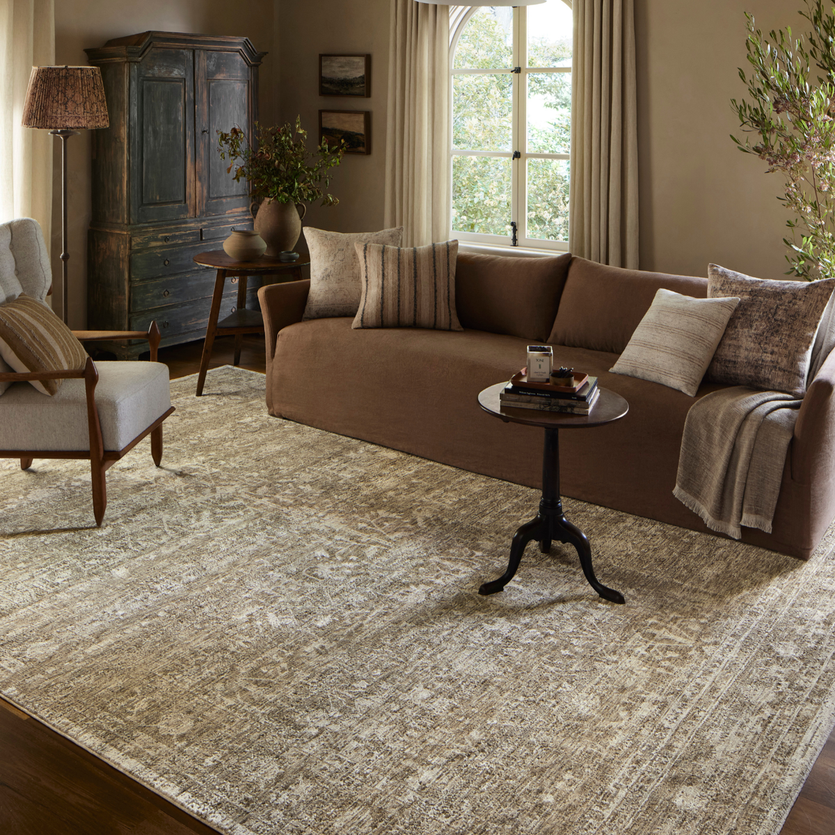 Amber Lewis x Loloi Honora Khaki/ Beige Rug