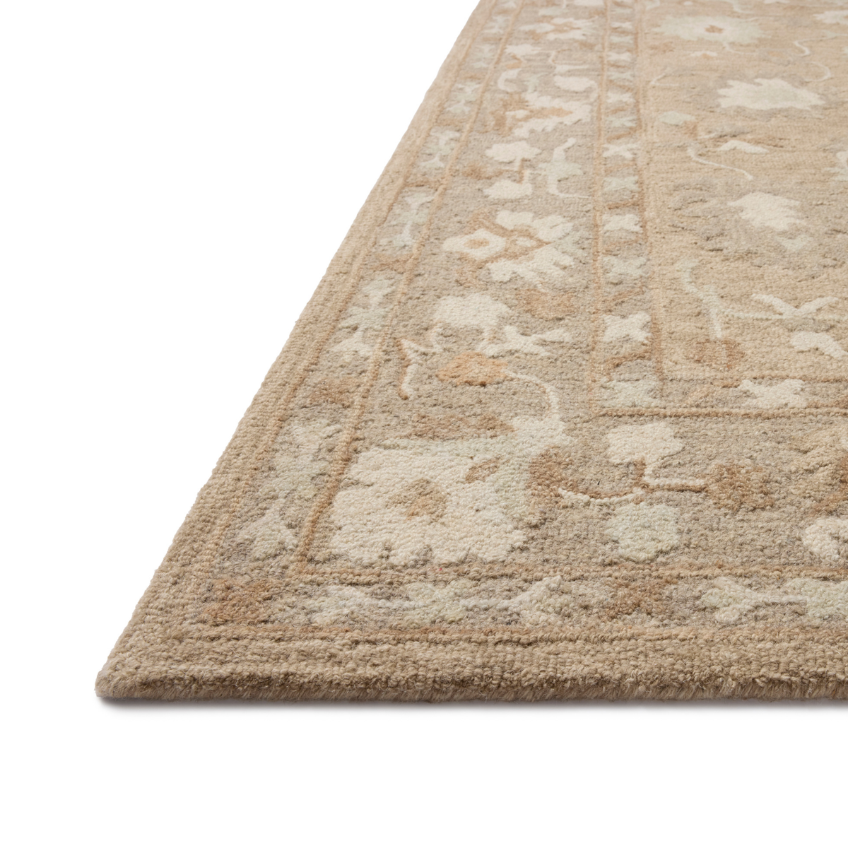 Chris Loves Julia x Loloi Dorothea Khaki/ Dove Wool Rug