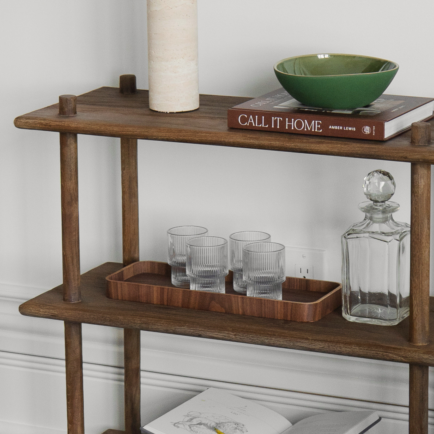 Labelle Teak Floor Shelf/Bookcase