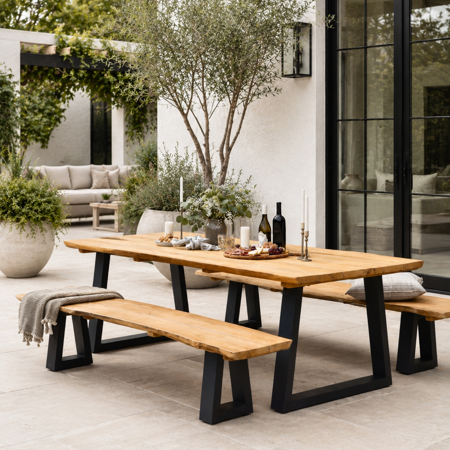 Live Edge 3pc Dining Set