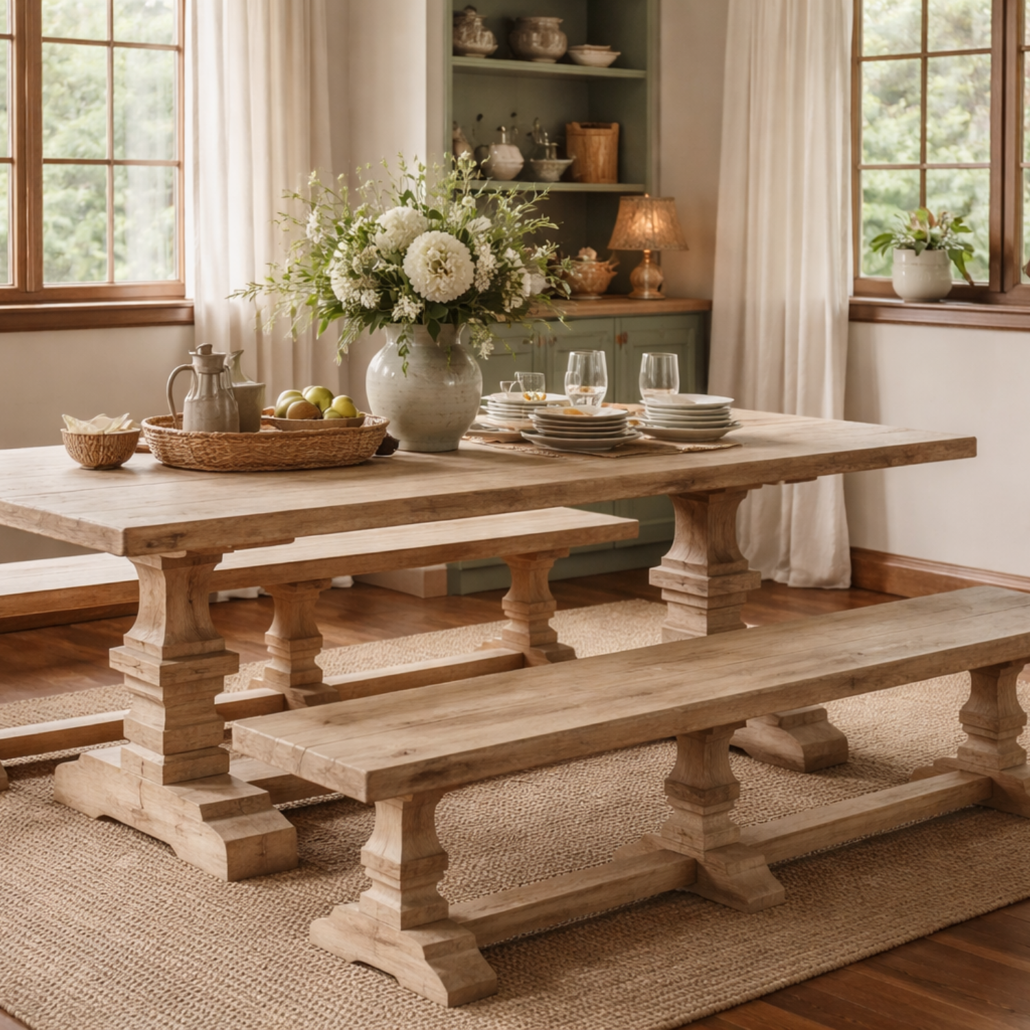 Mirabel 96" Solid Wood Dining Table