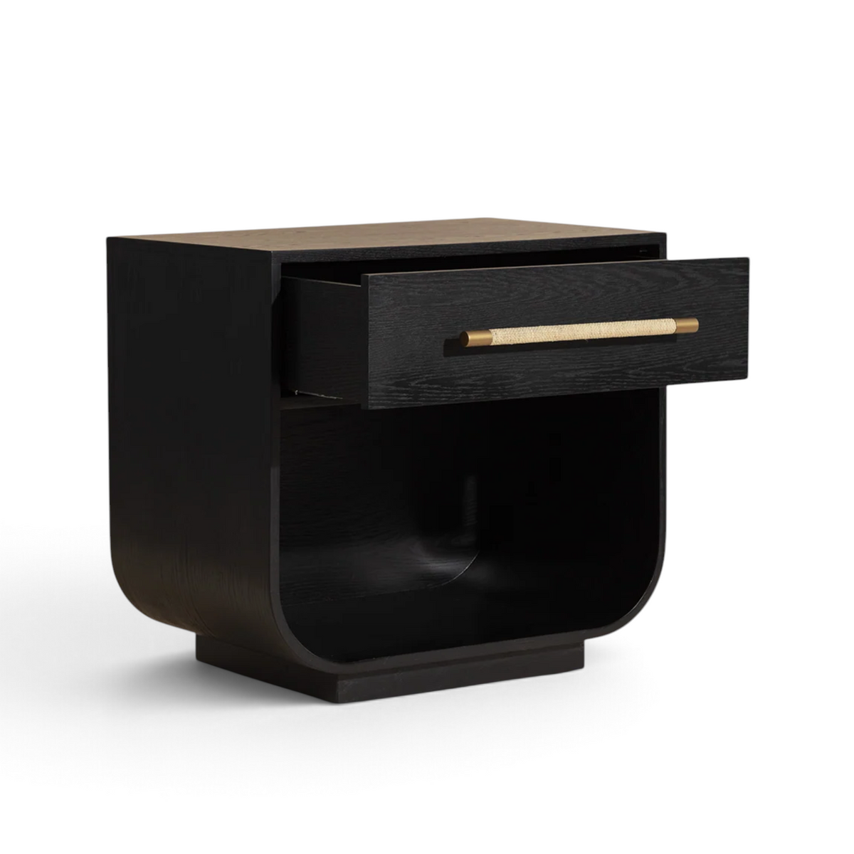 Mode Wood Nightstand - Black