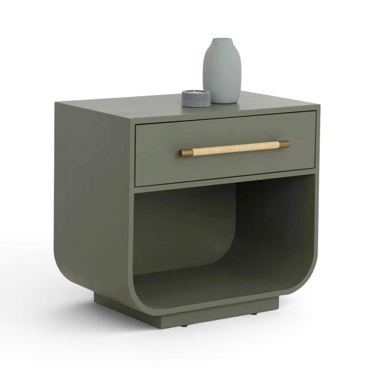 Mode Wood Nightstand - Sage Green