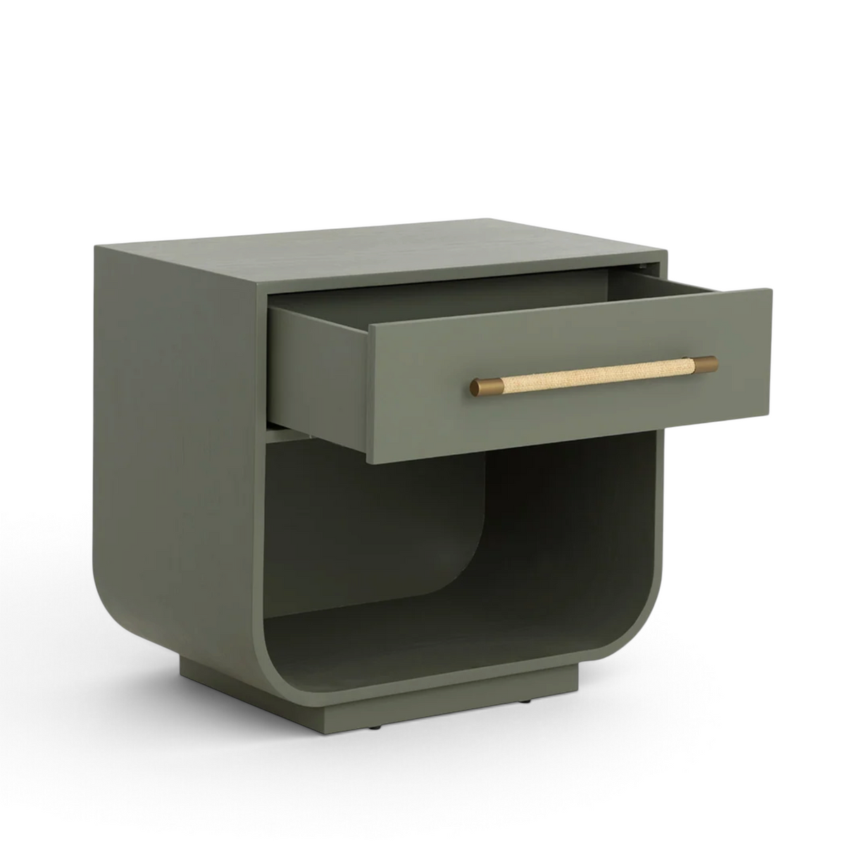 Mode Wood Nightstand - Sage Green