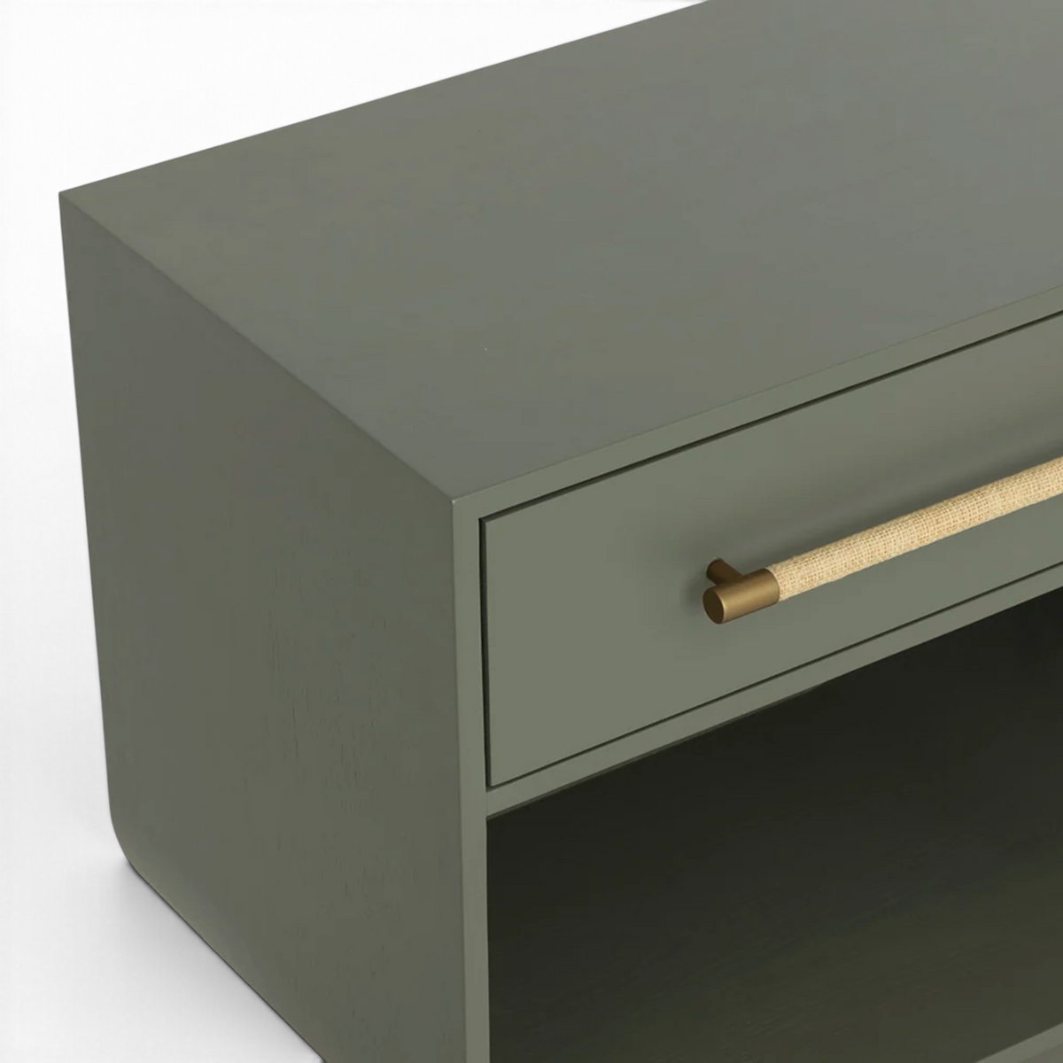Mode Wood Nightstand - Sage Green