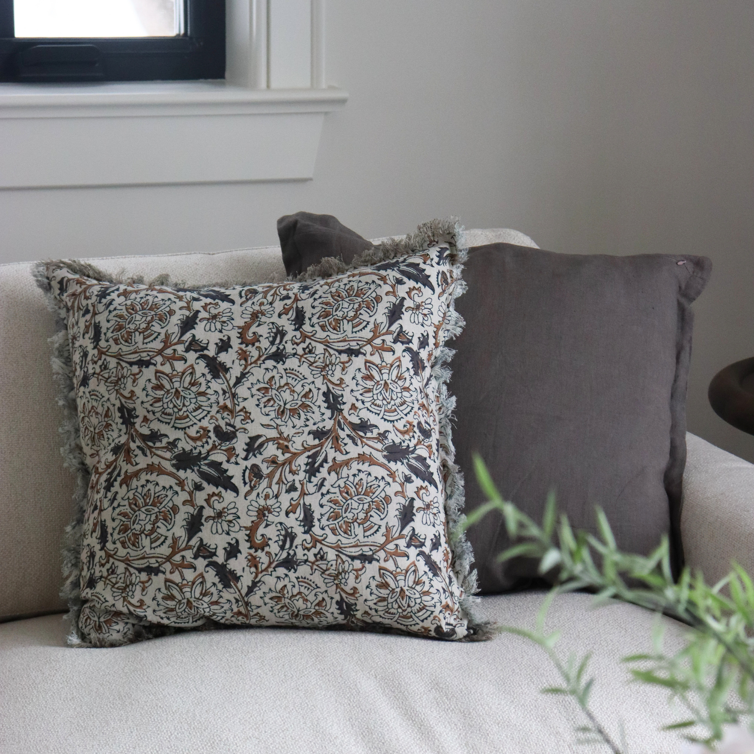 Mosaic Rosehill Block Print Toss Pillow