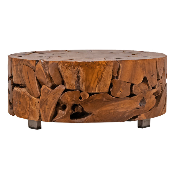 Mosaic Teak Root Coffee Table