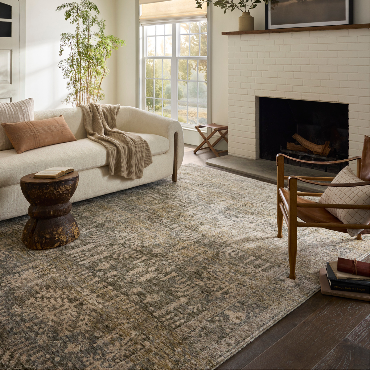 Magnolia Home by Joanna Gaines x Loloi Junie Moss/ Natural Rug
