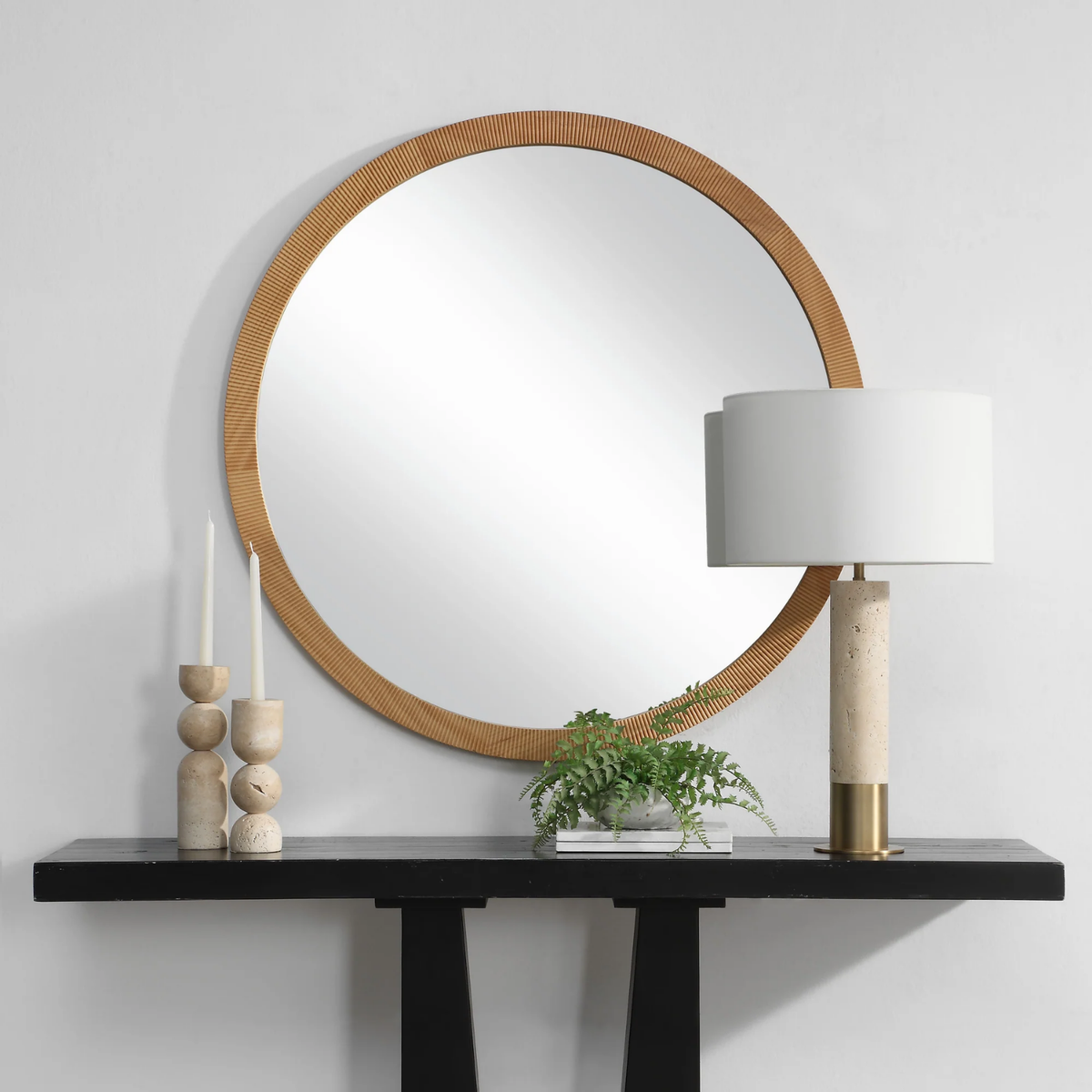 Norr Wood Wall Mirror - Natural