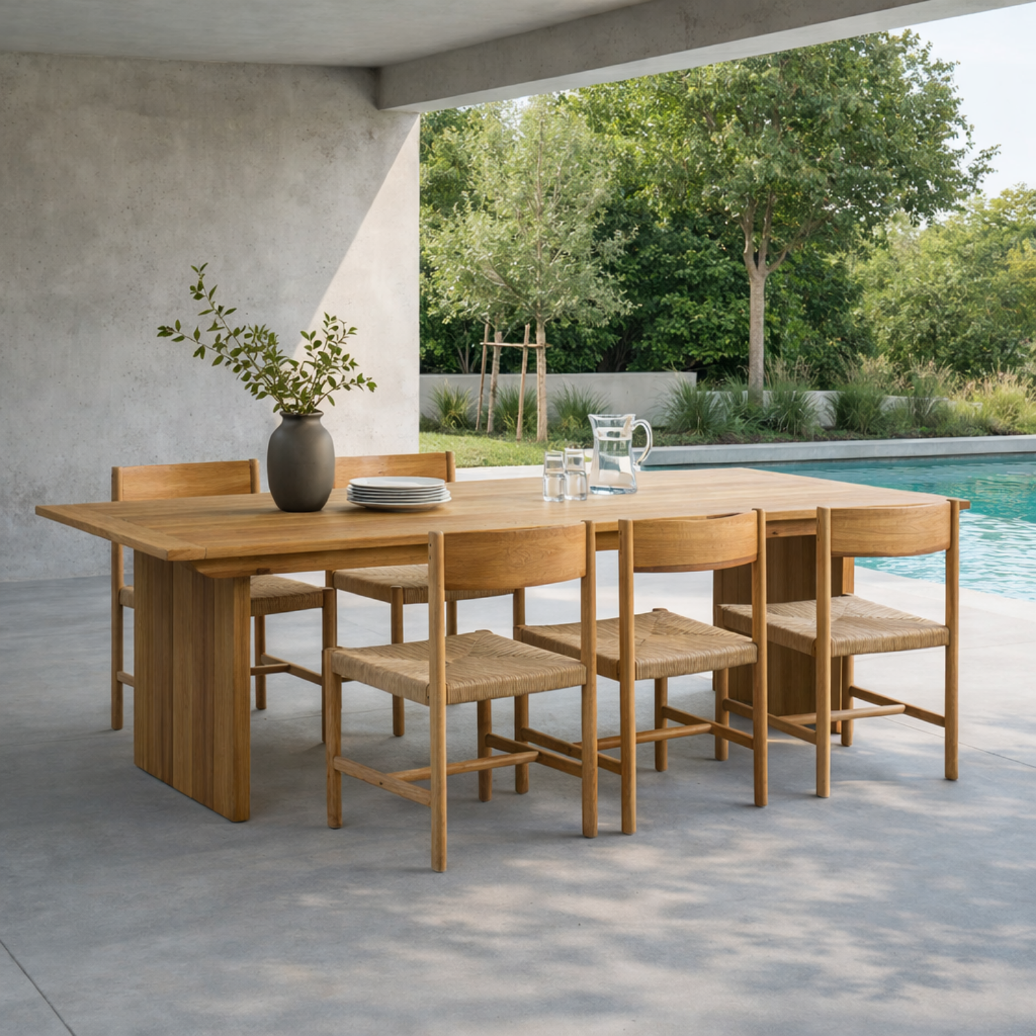 Nanaimo 96" Teak Dining Table