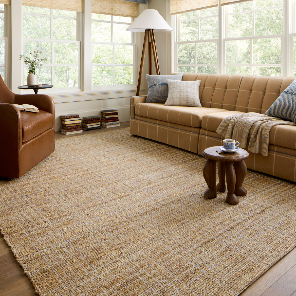 Chris Loves Julia x Loloi Judy Natural/ Cream Jute Rug