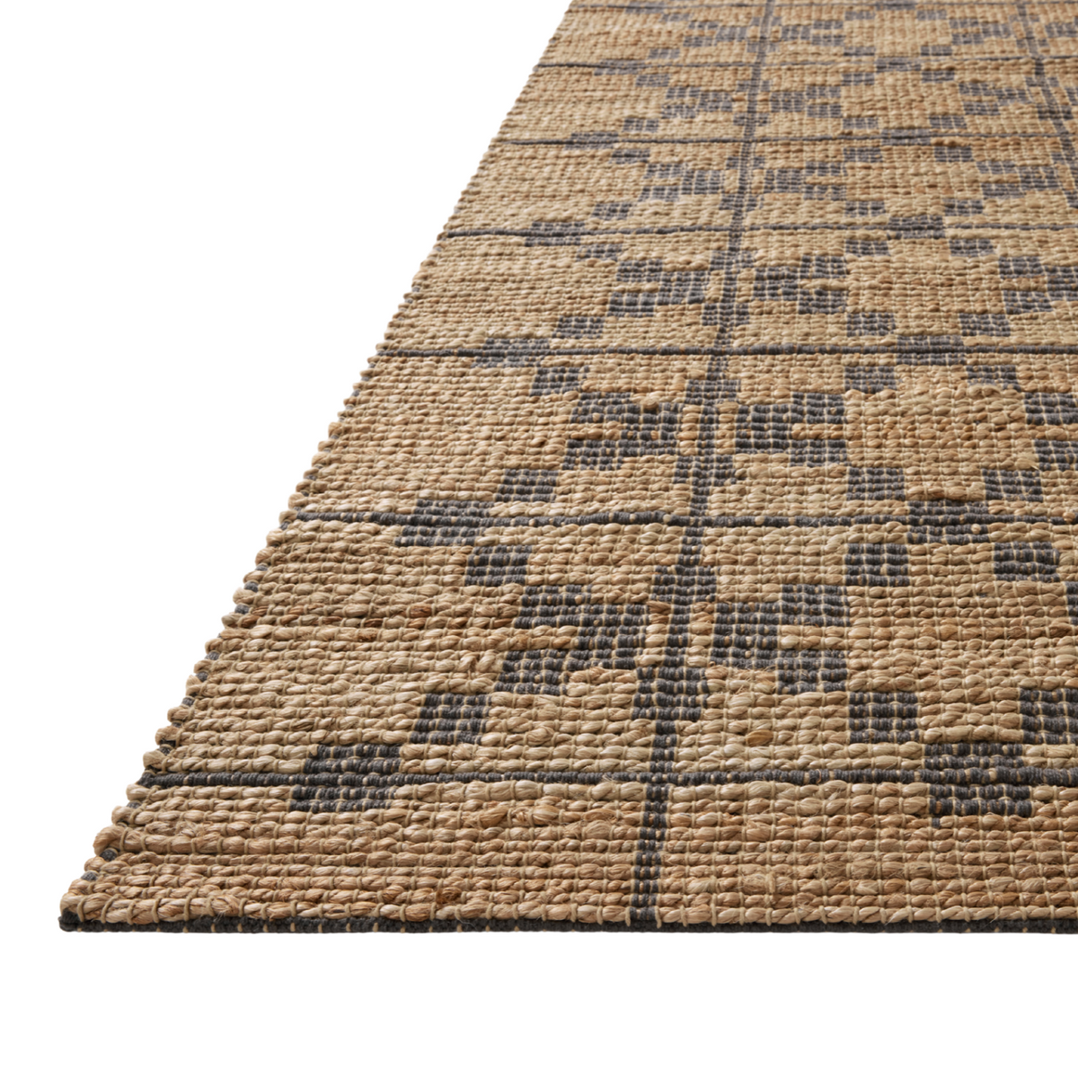 Chris Loves Julia x Loloi Judy Natural/ Graphite Jute Rug