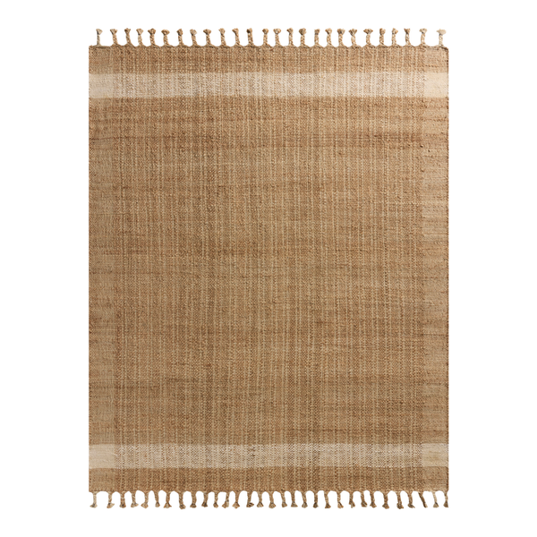 Magnolia Home by Joanna Gaines x Loloi Louie Natural/ Ivory Jute Rug
