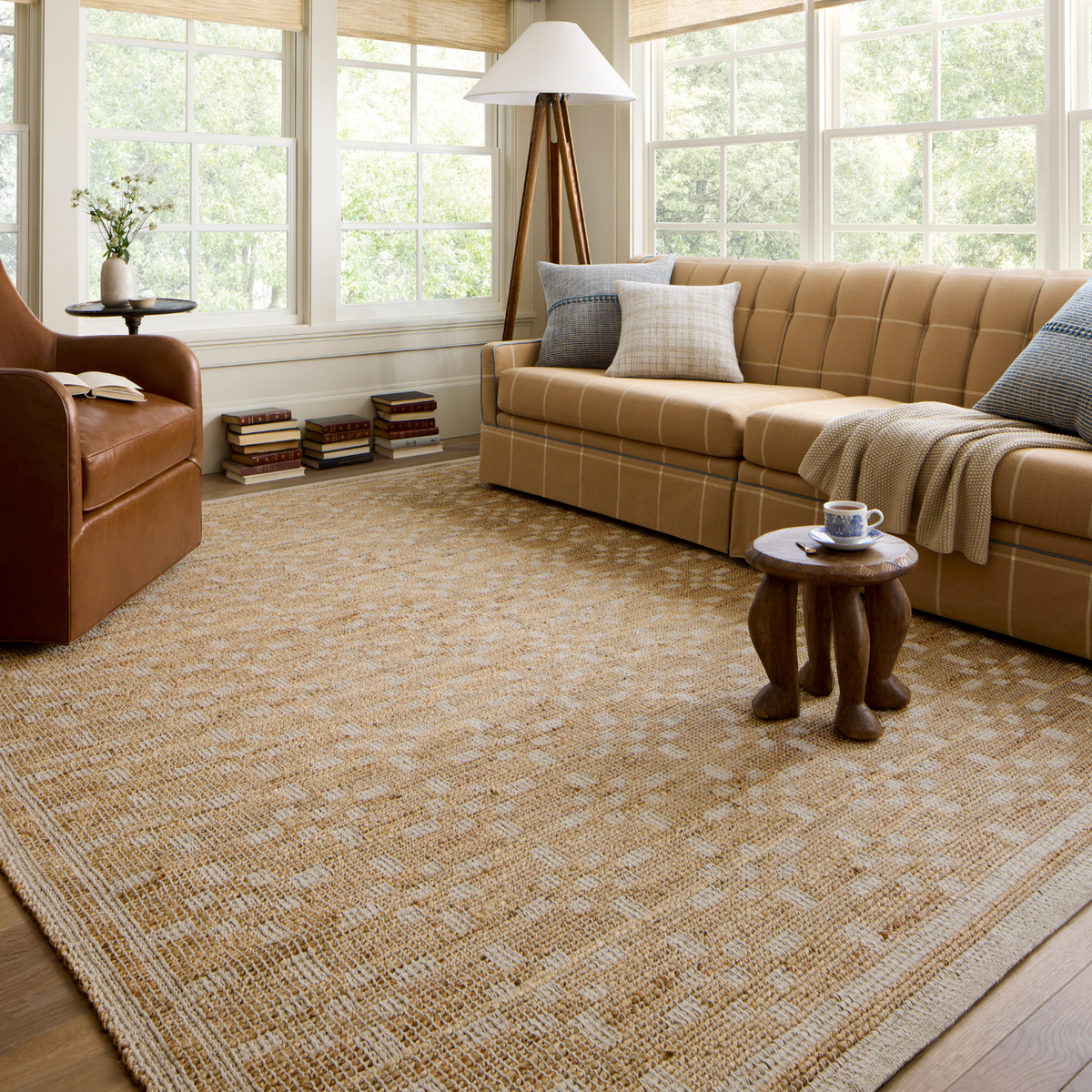 Chris Loves Julia x Loloi Judy Natural/ Ivory Jute Rug