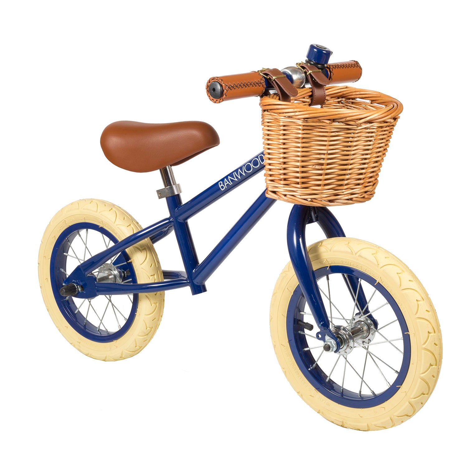Kids Navy Balance Bike w/ Basket