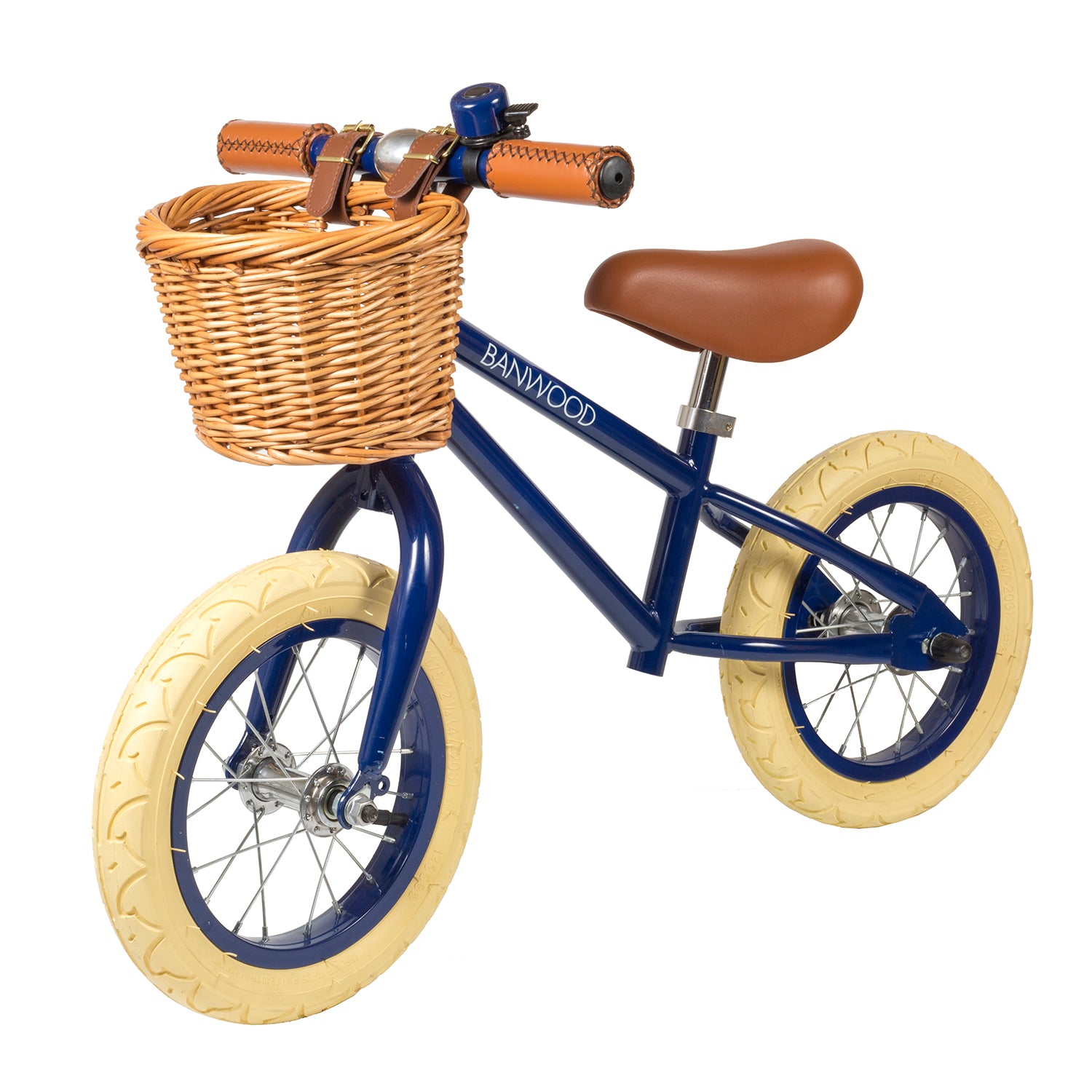 Kids Navy Balance Bike w/ Basket