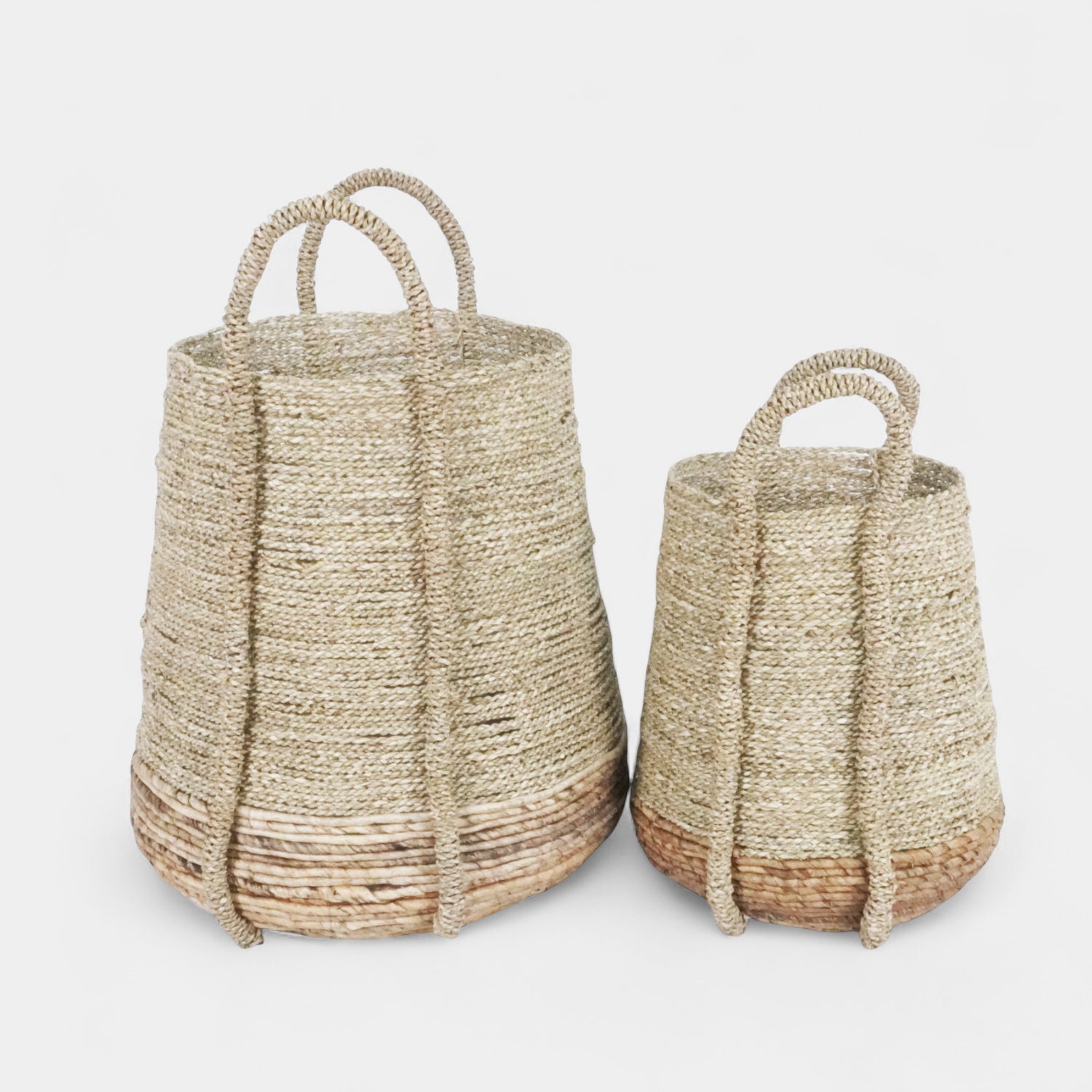 Nelson Natural Abaca Basket w/ Handles