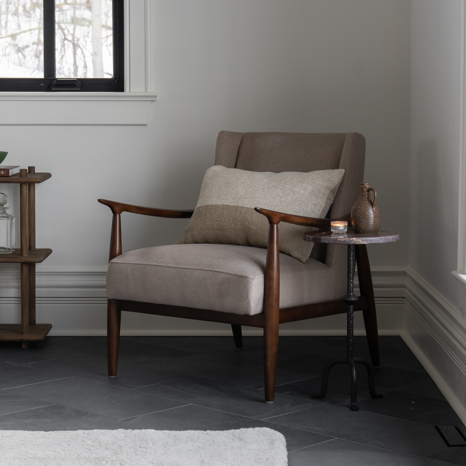 Nevis Lounge Chair - Sand Matte Velvet