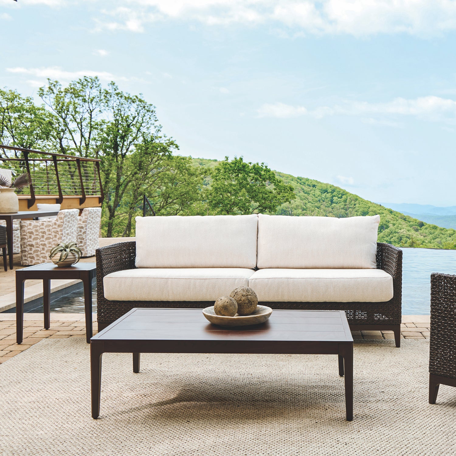 Nottingham Espresso Wicker Sofa