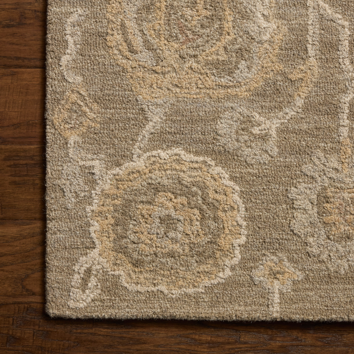 Chris Loves Julia x Loloi Dorothea Oak/ Natural Wool Rug