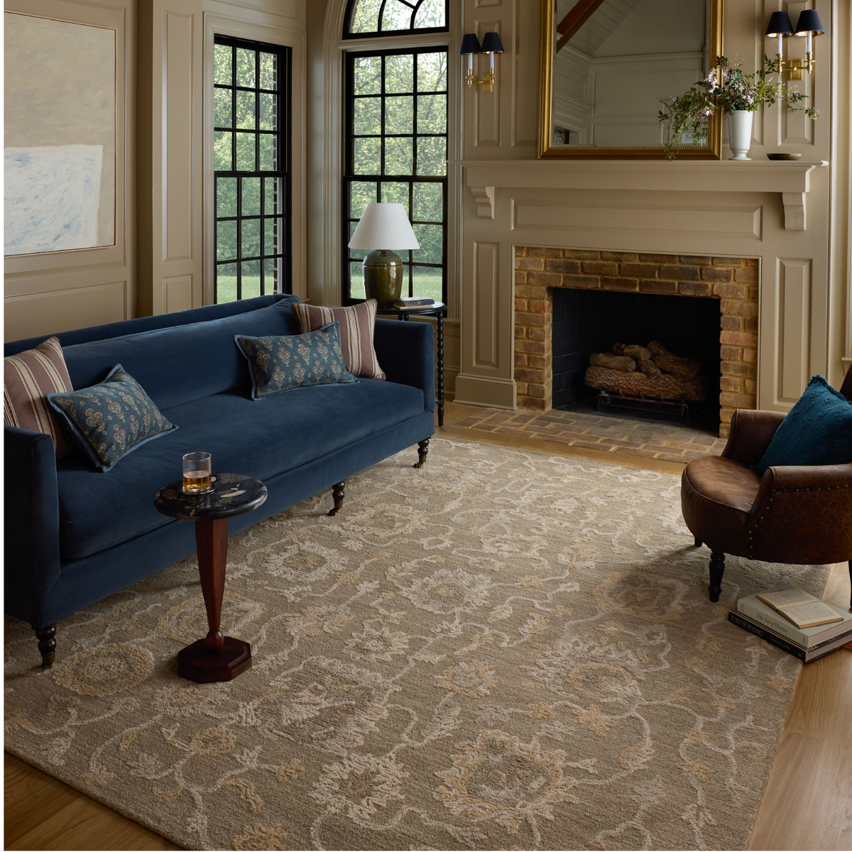 Chris Loves Julia x Loloi Dorothea Oak/ Natural Wool Rug