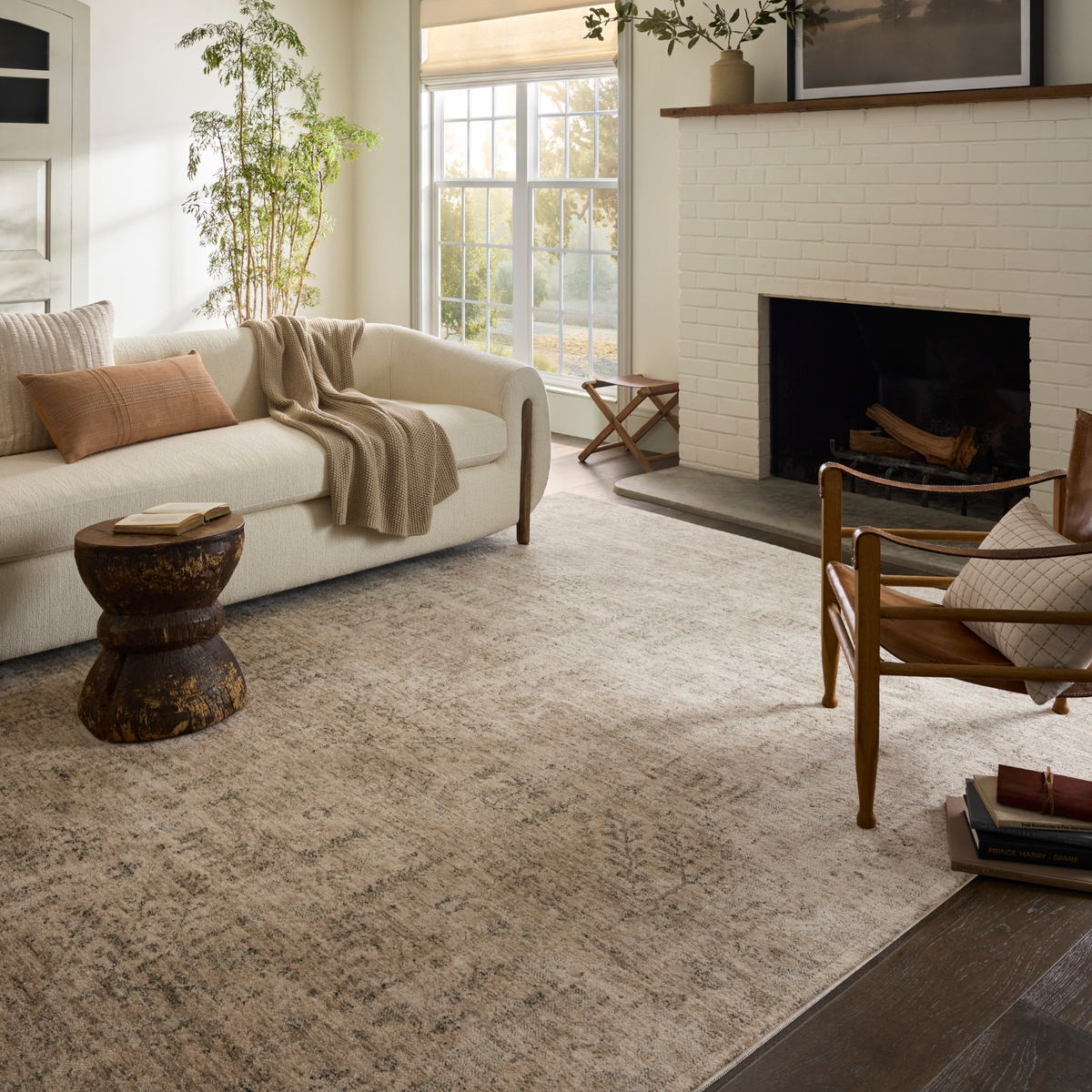 Magnolia Home by Joanna Gaines x Loloi Junie Oatmeal/ Smoke Rug