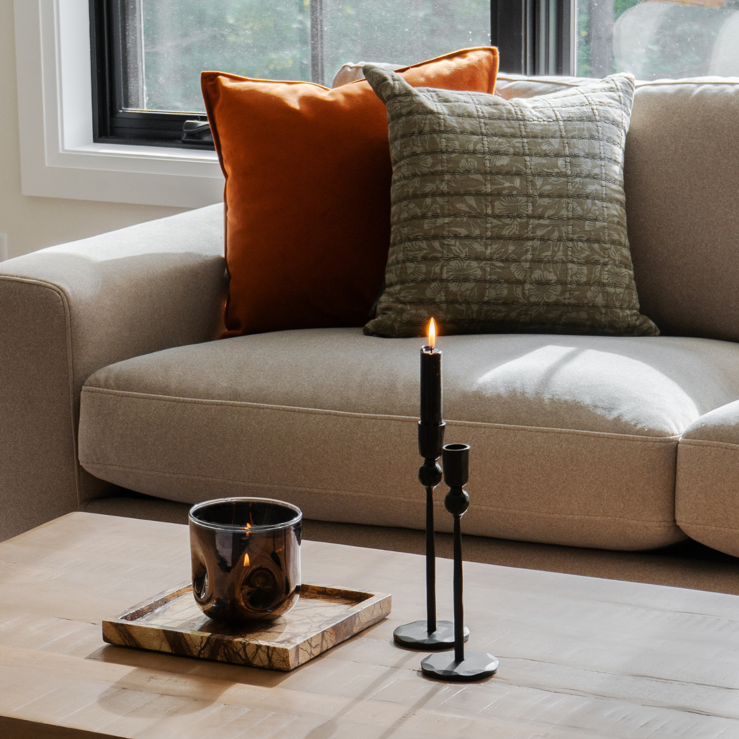 Velvet Rust Toss Pillow